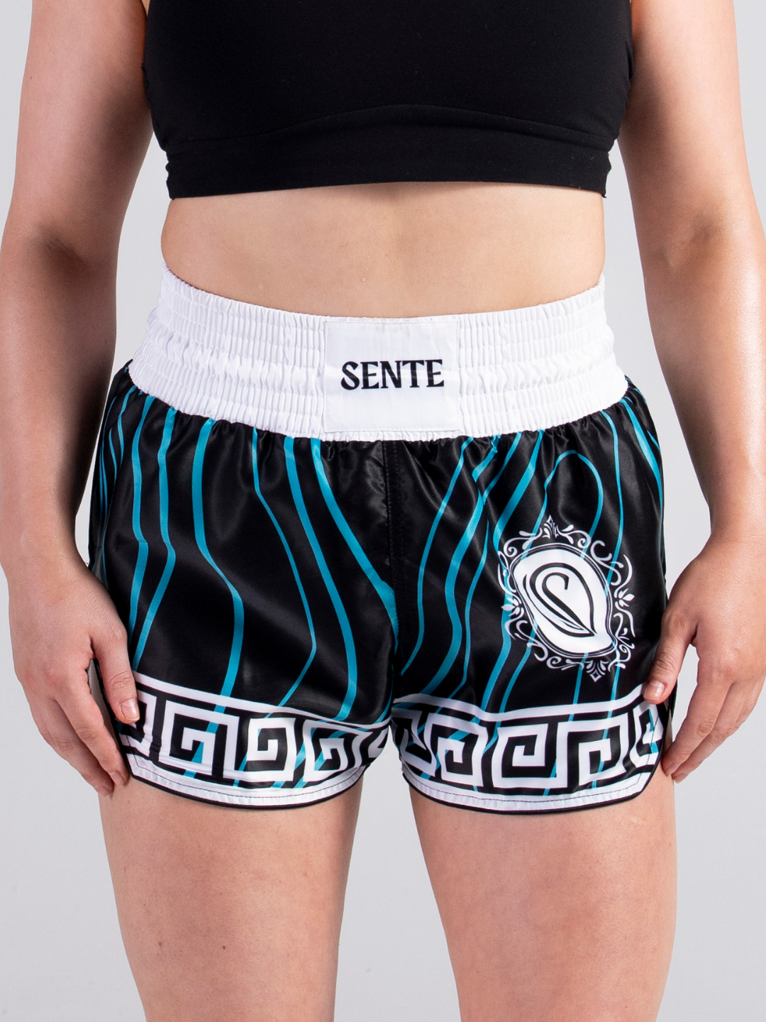Neo Ascension WOMEN's Muay Thai Shorts - Black/Blue