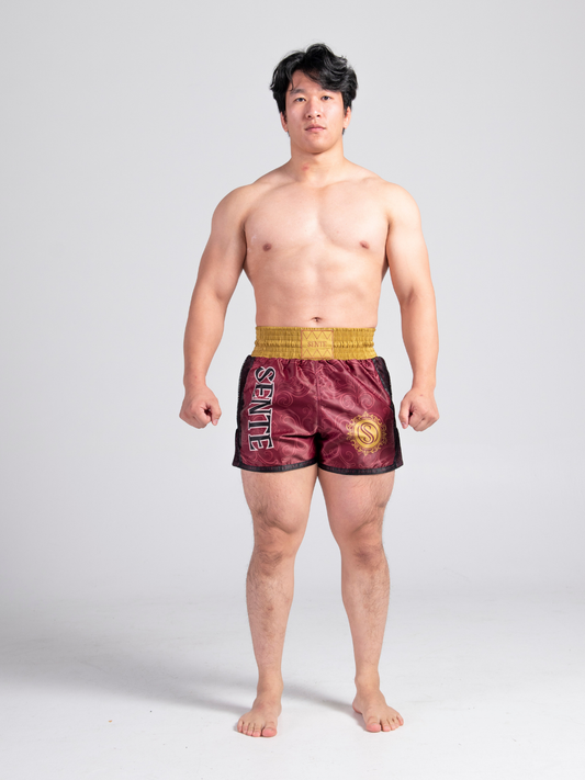 Blood Dynasty Muay Thai Shorts - Burgundy