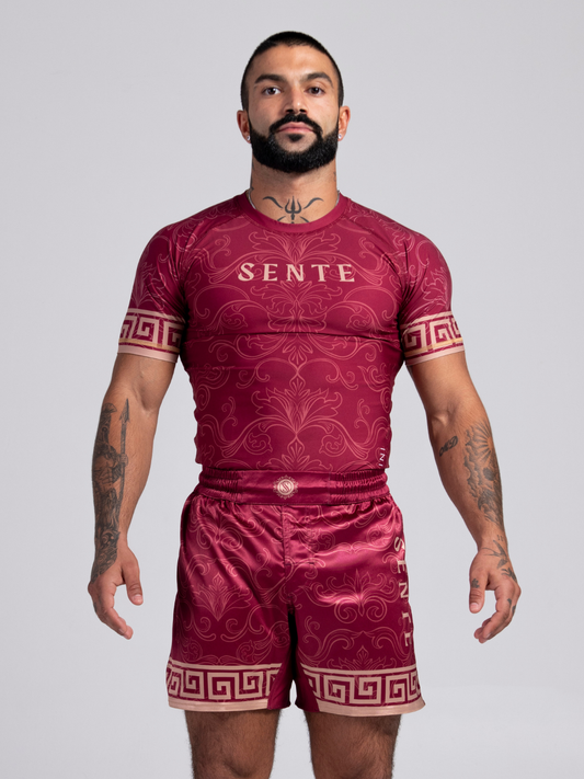 Crimson Veil BJJ Rashguard - Matte Burgundy