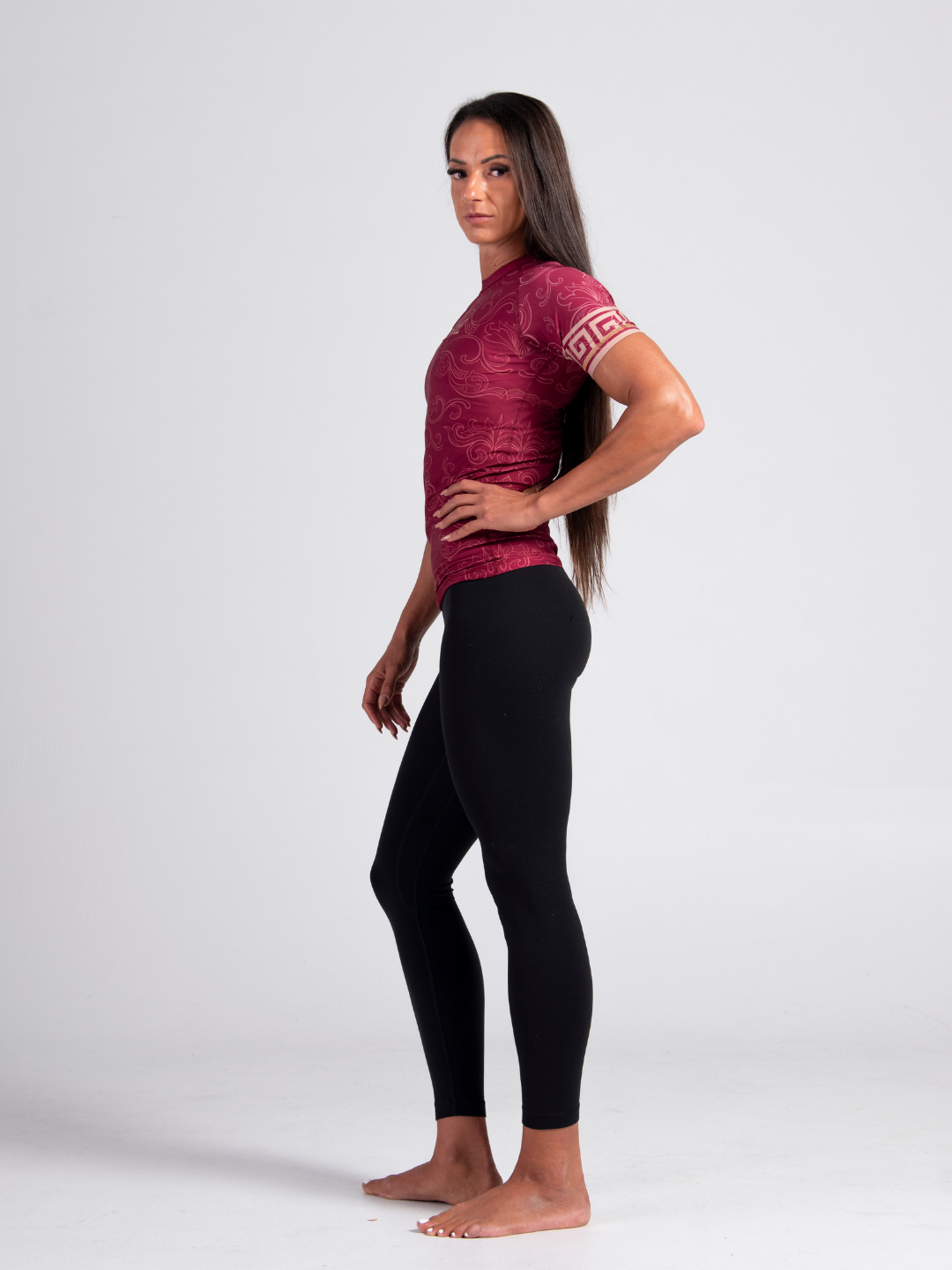 Crimson Veil BJJ Rashguard - Matte Burgundy