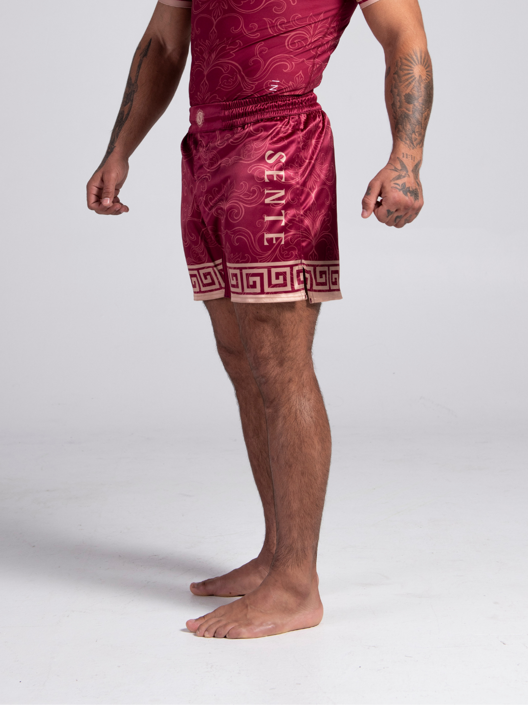 Crimson Veil BJJ Shorts - Sheen Burgundy