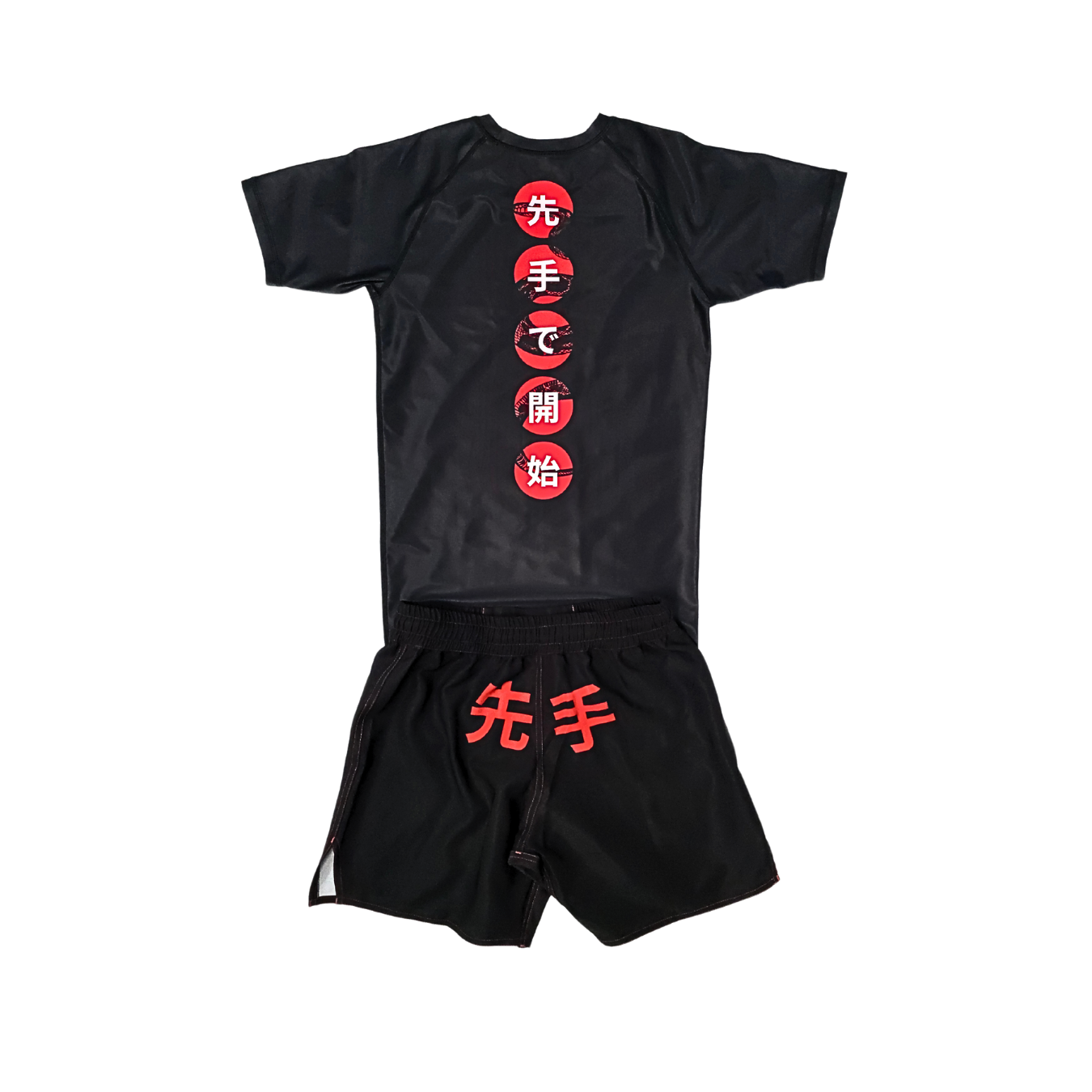 Kaishi BJJ Rashguard/Shorts Bundle - Obsidian Black