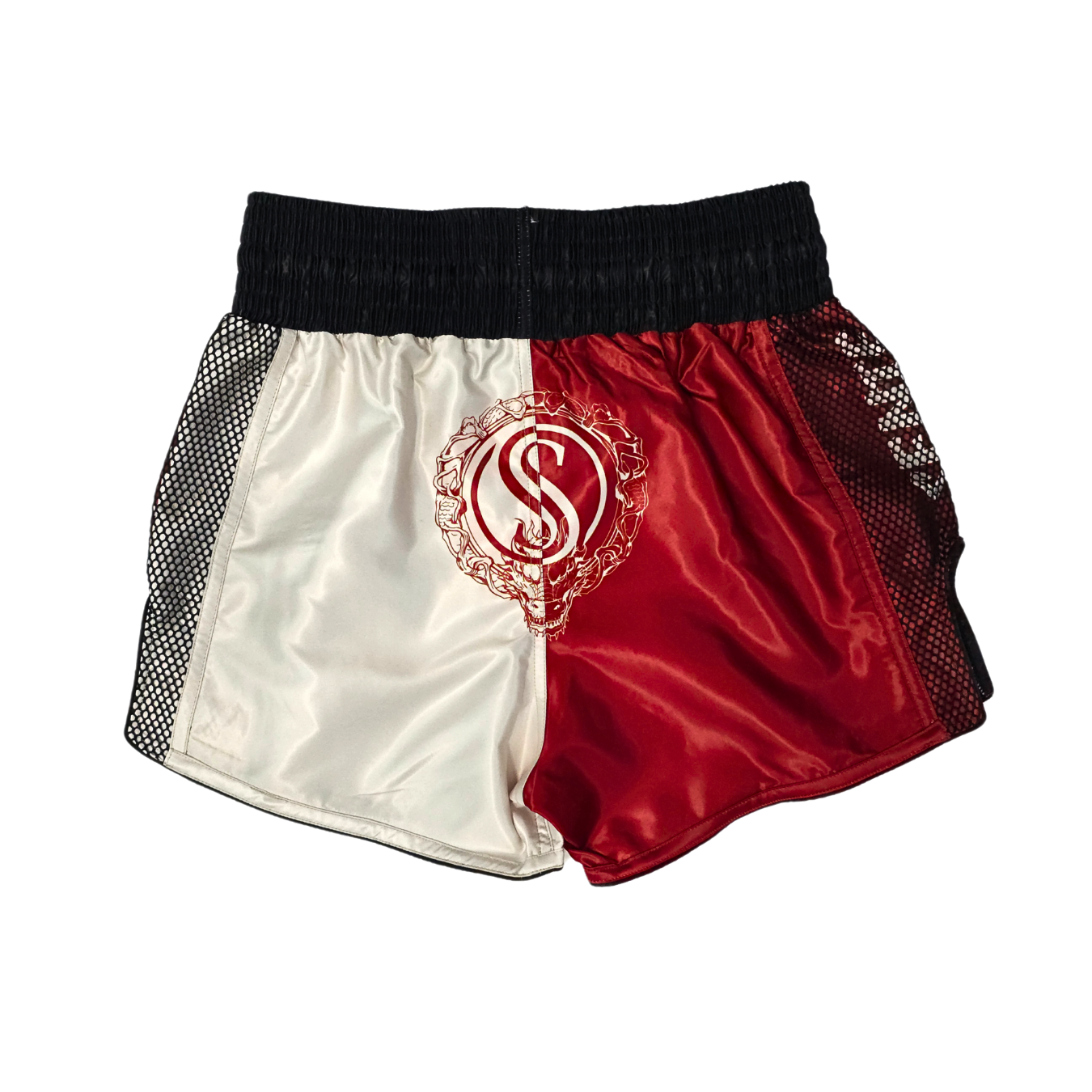 Dragon's Breath Muay Thai Shorts - Crimson Pearl