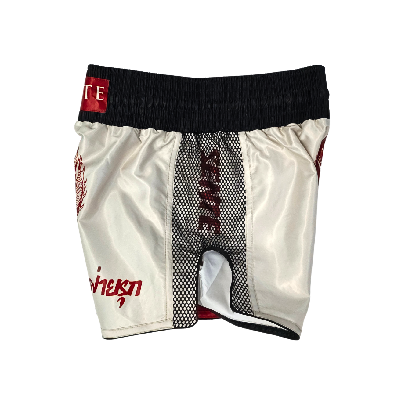 Dragon's Breath Muay Thai Shorts - Crimson Pearl