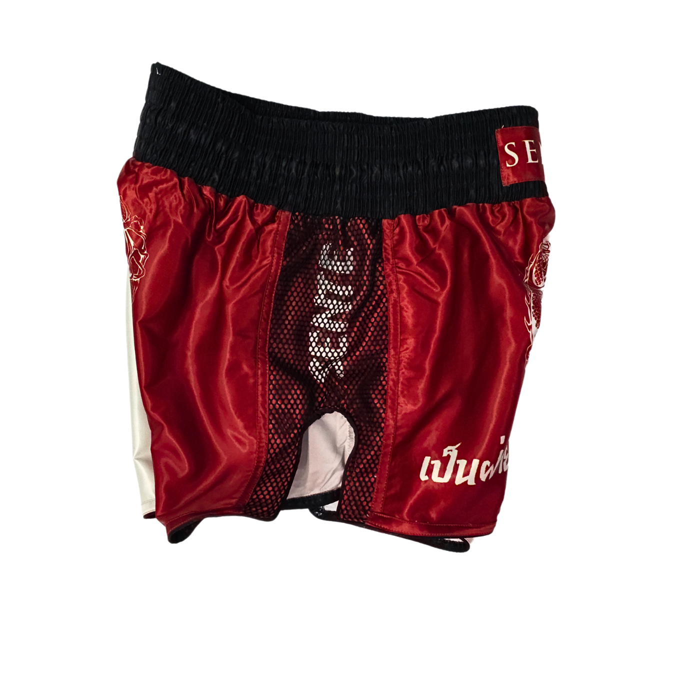 Dragon's Breath Muay Thai Shorts - Crimson Pearl
