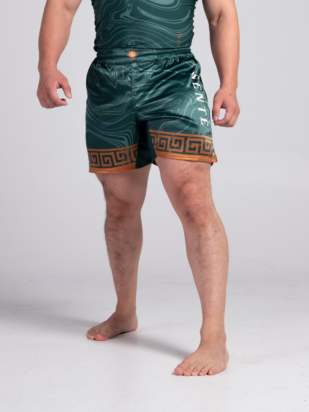 Emerald Eclipse BJJ Shorts - Sheen Green product image by Sente Athletics