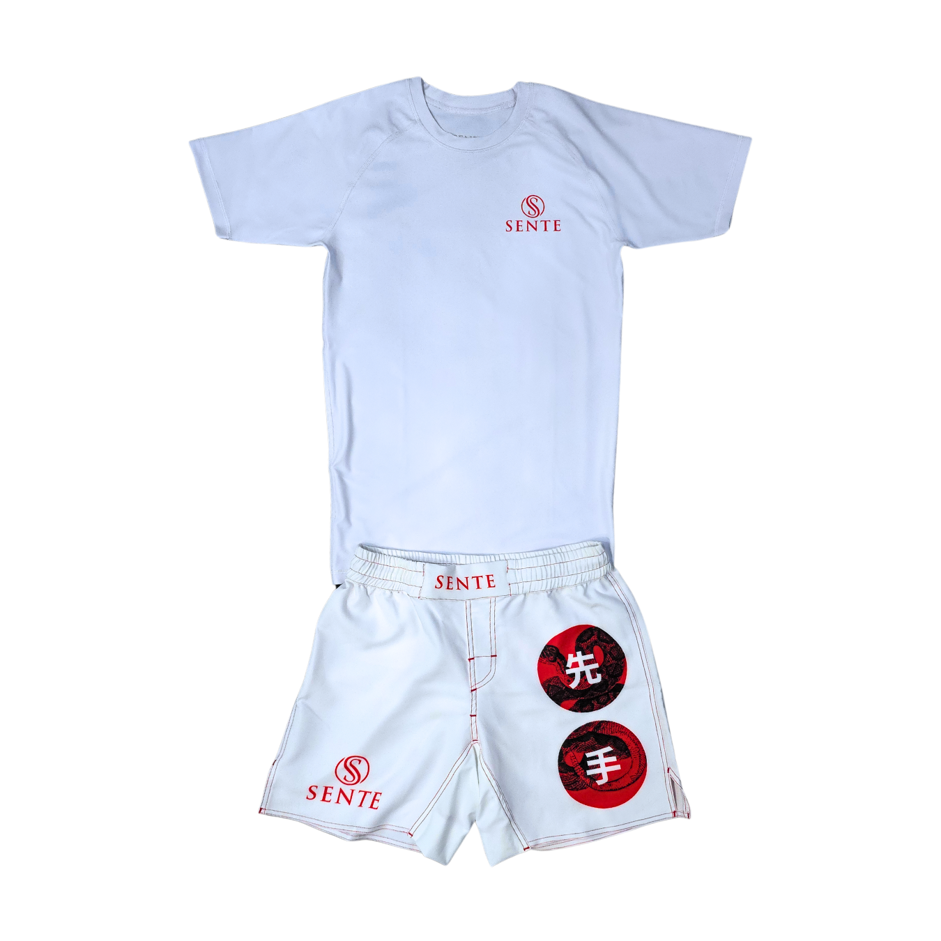 Kaishi BJJ Rashguard/Shorts Bundle - Ivory White