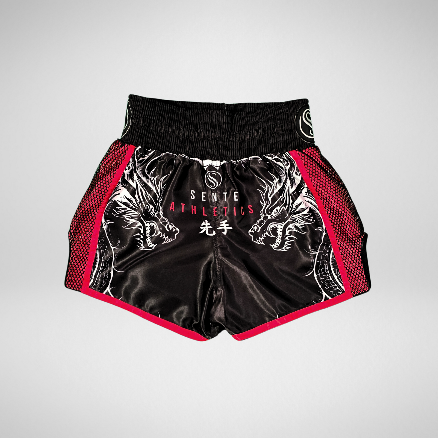 Dragon's Breath Red Muay Thai Set - shorts, product image by Sente Athletics