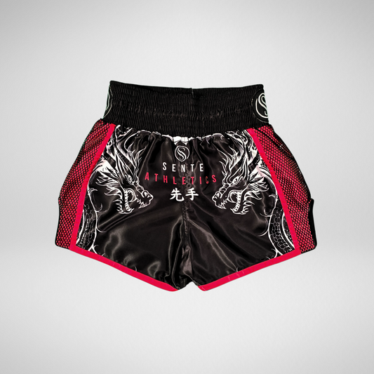 Dragon's Breath Red Muay Thai Set - shorts, product image by Sente Athletics